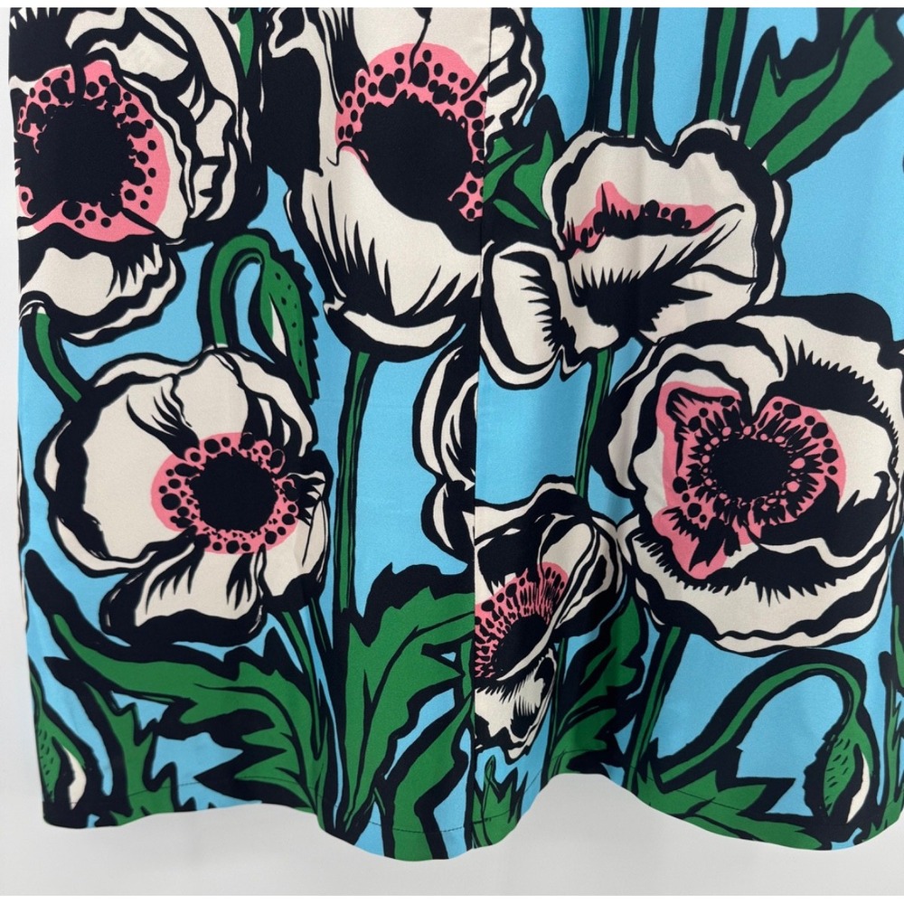 La Double J's Dress small Mini Swing Big Blooms Viola Silk Floral RSP $560 blue - Picture 6 of 10